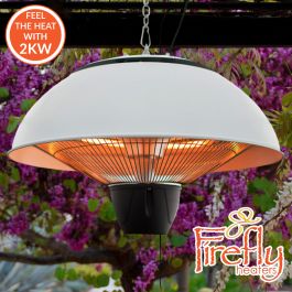 Lampada riscaldante a infrarossi a sospensione colore bianco con telecomando - 2kW IP34 - della Firefly™