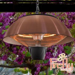Lampada riscaldante a sospensione da patio con bulbo alogeno Finitura in rame - 1.5kw da Firefly