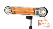 Firefly™ Lampada riscaldante alogena 1.5kw con luci LED, telecomando e Palo di sostegno