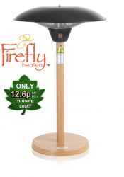 Firefly™ Stufetta da tavolo con supporto e base in legno di faggio 2.1KW