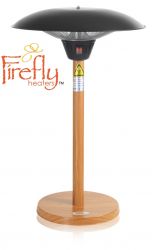 Firefly™ Stufetta da tavolo con supporto e base in legno di quercia 2.1KW