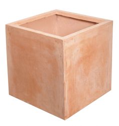 Vaso Cubico Liscio effetto Terracotta - Grande 40 cm