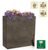 H56.5cm Small Anthracite Tall Trough Planter With Insert