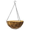 31.3cm Wire Criss Cross Hanging Basket with Coco Liner