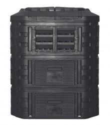 Compostiera modulare in plastica nera da 770L