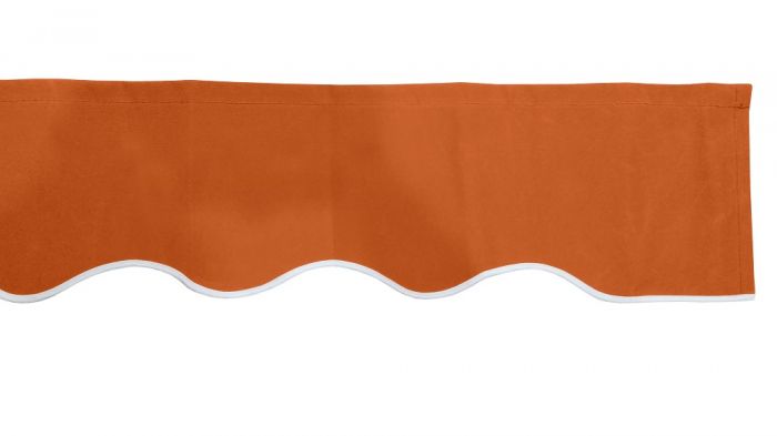 Mantovana per tenda da sole color Terracotta - Ondulata - 5.0m