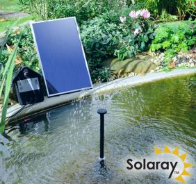 Kit Pompa solare per fontana – 250 l/h con luci a LED bianche luminose - della Solaray