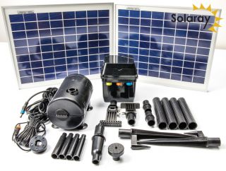 Kit per pompa solare 1,200l/h con luci a LED - da Solaray™