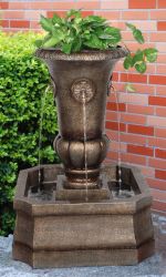 Fontana a forma di vaso con 4 cannelle – in Poliresina