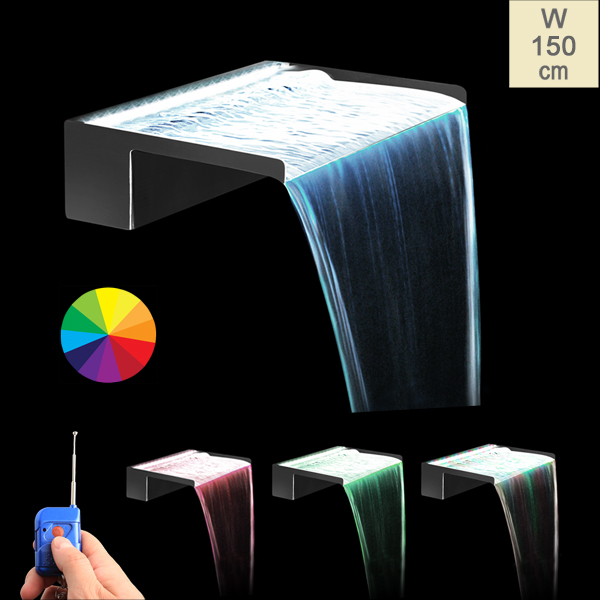 Set di luci a LED con colori cangianti e telecomando per fontane a cascata 150cm