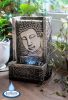 H28cm Buddha Tabletop Water Featurw with Lights | Indoor/Outdoor Use by Ambienté