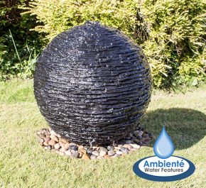 Fontana sferica Torver effetto Ardesia con luci - Diametro 56cm - della Ambienté™