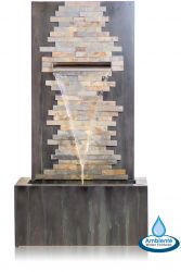 Fontana Dante in zinco e pietra con luci a LED 100cm - da Ambienté™