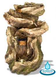Fontana a cascata Cherookee - 56 cm a tre livelli con luci - Ambienté™