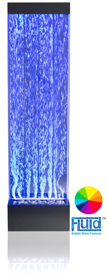 Fontana a parete d'acqua con bollicine 183cm con luci a LED cangianti e telecomando - Uso interno