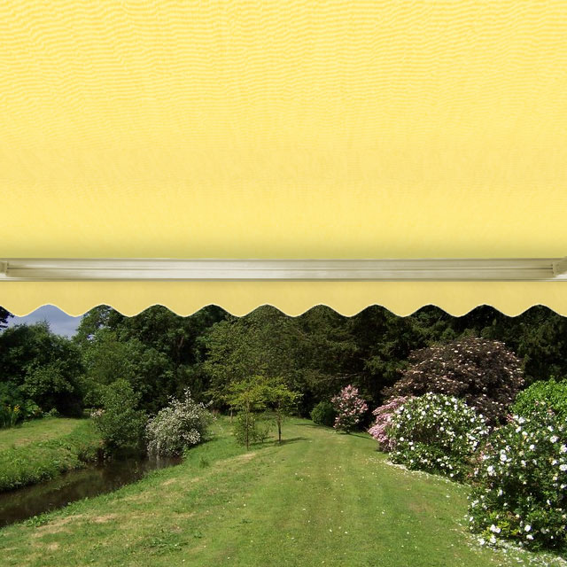 Tenda da sole manuale a cassonetto totale color giallo limone da 4.0 metri