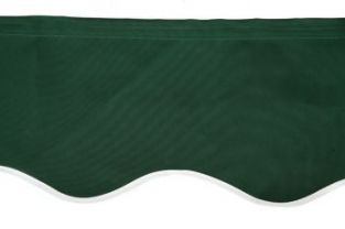 Mantovana per tenda da sole color verde a tinta unita - Ondulata - 3.5m