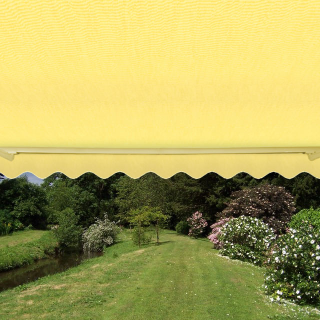 Tenda da sole manuale di colore giallo limone da 3.0 metri