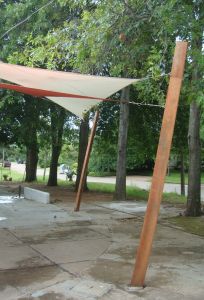 Tenda a vela Kookaburra® - Triangolare 5 mt Terracotta Tessuto Impermeabile