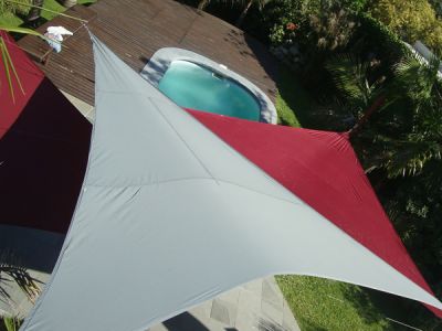 Tende a vela Kookaburra® - Triangolare 5 mt Carbone Tessuto Impermeabile