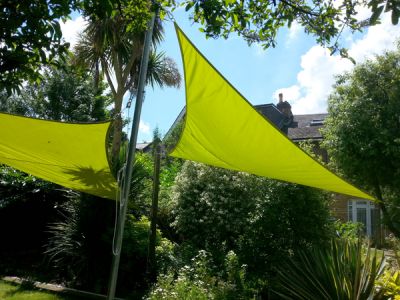 Tende a vela Kookaburra® - Quadrata 3,6 m Verde limone Tessuto Impermeabile