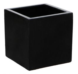 Vaso di forma Cubica in Polystone – colore Nero – Large 40 cm