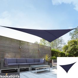 Tenda a Vela Kookaburra® per Feste resistente all'acqua - Triangolo rettangolo 4,2m x 4,2m x 6,0m - Blu
