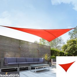 Tende a vela Kookaburra® - Triangolo rettangolo 4,2m x 4,2m x 6,0m Rosso Tessuto Impermeabile