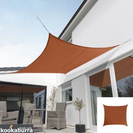 Tenda a Vela Kookaburra® per Feste resistente all'acqua - Quadrata 5,4 m - Terracotta
