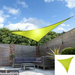 Tenda a Vela Kookaburra® per Feste resistente all'acqua - Triangolare 5 mt - Verde limone