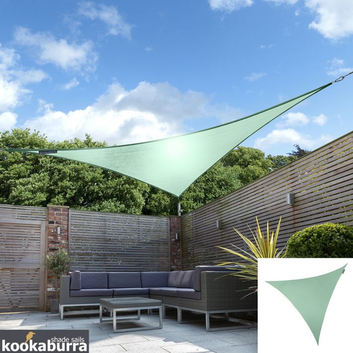 Tende a vela Kookaburra® - Triangolare 3,6 m Verde Menta Tessuto Impermeabile