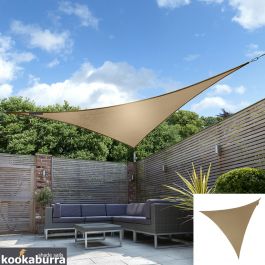 Tenda a Vela Kookaburra® per Feste resistente all'acqua - Triangolare 3,6 m - Moka