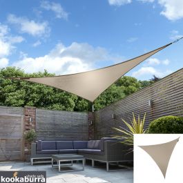 Tenda a Vela Kookaburra® per Feste resistente all'acqua - Triangolare 3 m - Beige