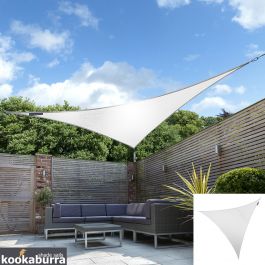 Tenda a Vela Kookaburra® per Feste resistente all'acqua - Triangolare 3,6 m - Bianco Polare
