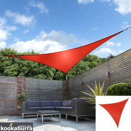 Tende a vela Kookaburra® - Triangolare 3 m Rosso Tessuto Impermeabile