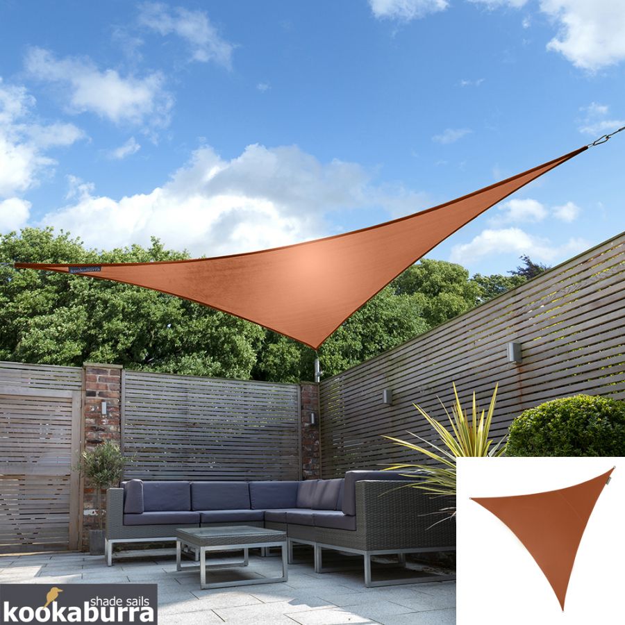 Tende a vela Kookaburra® - Triangolare 3 m Terracotta Tessuto Impermeabile