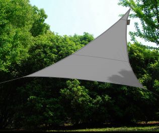 Tende a vela Kookaburra® - Triangolare 5 mt Argento Tessuto Impermeabile