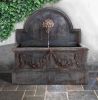 H104cm Madrid Concrete Trough Water Feature with Poseidon Spout | Indoor/Outdoor Use by Ambienté